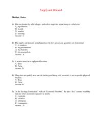 Supply And Demand Supply and