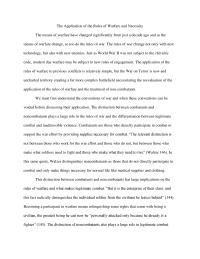 Application of the Rules of Warfare