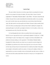 Analysis Essay