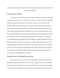 Ban of Partial-Birth Abortions