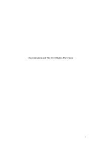 Discrimination And The Civil Rights Movement