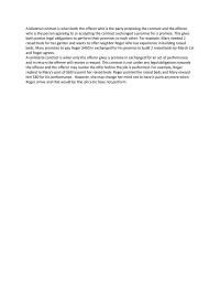 Contracts A bilateral contract is