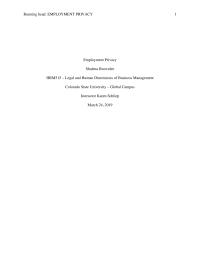 Employment Privacy