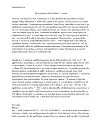 determination of equilibrium constant
