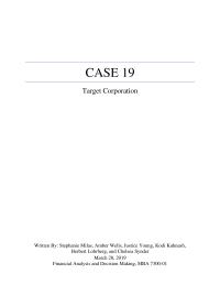 Case 19 Target Corporation