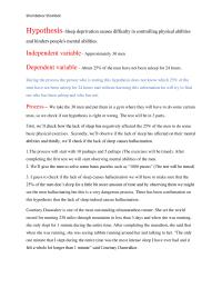 Experiment On Sleep