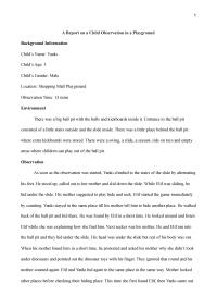 A Report on a Child Observation in a Playground