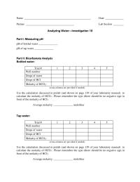Analyzing Water
