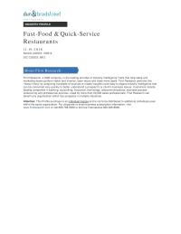 Fast-Food & Quick-Service Restaurants