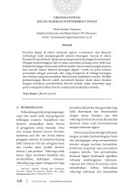 Finance URGENSI FINTECHDALAM