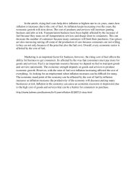 Economics In the article rising