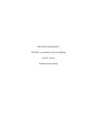 Individual Learning project