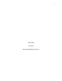 Starting and Managing a Business