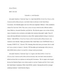 Federalist VS Anti Federalist