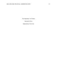 The importance of finance