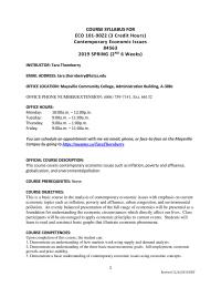 Econ COURSE SYLLABUS FORECO
