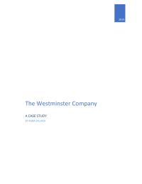 Case Study 2019The Westminster