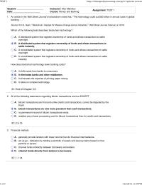 Money and Banking TEST 11 of