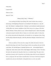 Setting In Kelly Cherry’s “alzheimer’s”