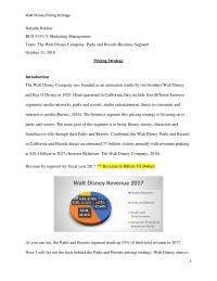 Pricing Strategy of Walt Disney World