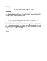 Lab 5 “Enzymatic Browning, aw and Moisture Content”