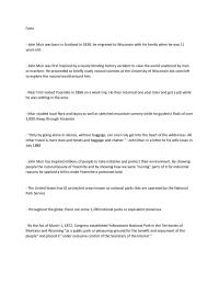 Literary Analysis – John Muir