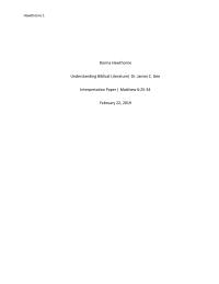 Interpretation Paper