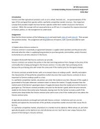 Futures Contract Assignment