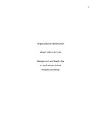 Organizational Identification