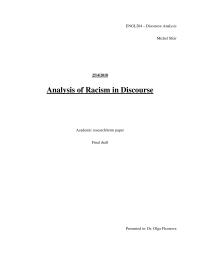 Analysis of Racism in Discourse