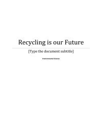 Earth Science Recycling is our
