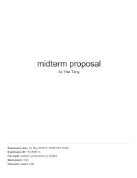 Proposal midterm proposalby Yao