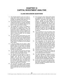Chapter 15 The net present values indicate both projects are desirable