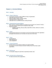 Management Chapter 5 Homework Contamination The process Goal Displacement Encountered When The