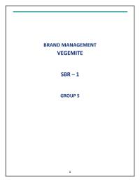 Brand managment Vegimite