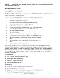 Accounting Chapter 4 Homework for auto screening services to be performed next month
