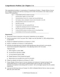 Accounting Chapter 4 Homework Prepare Murphy Delivery Service’s income statement and statement