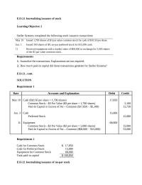 Accounting Chapter 13 Homework Prepare the stockholders’ equity section of the ASAP-TV