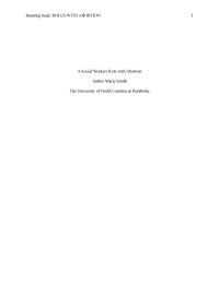 A Social Workers Role with Abortion
