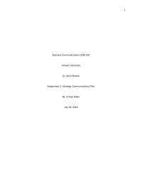 Communication plan