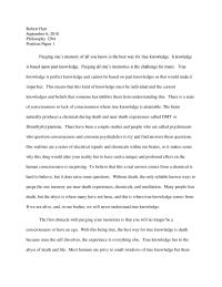 Philosophy 1204 Position 1 Paper