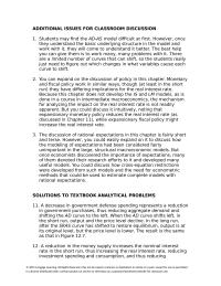 Chapter 12 Homework The Aggregate Demand aggregate supply Model 129 here Example Numerical Adas Model