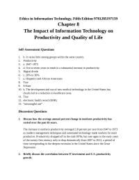 978-1285197159 Chapter 8 IT can enhance productivity in fundament always by allowing firms