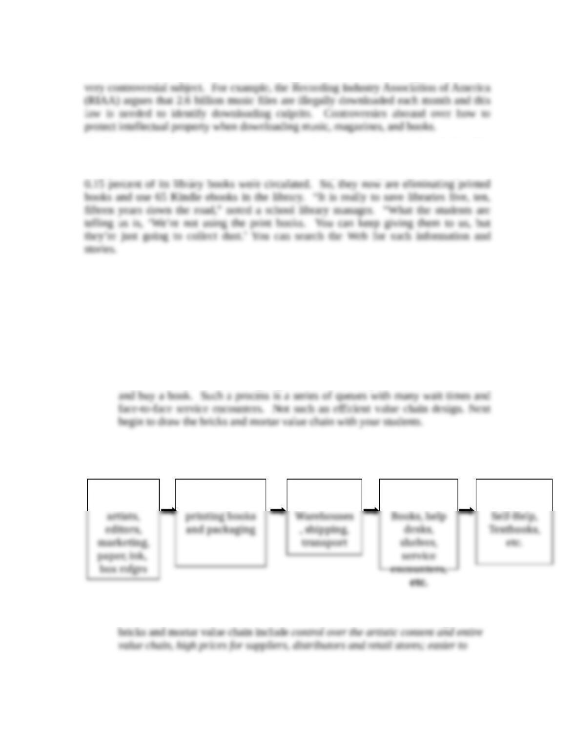 Draw the brick and mortar process stages of the value chain essay image