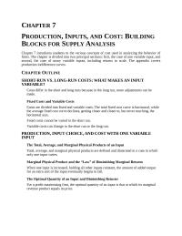 Chapter 7 Historical Costs versus Analytical Cost Curves