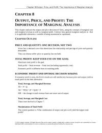 Chapter 8 Thus, production of these calculators improved profitability