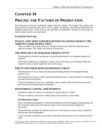 Chapter 18 A sum of money received at a future date is worth less