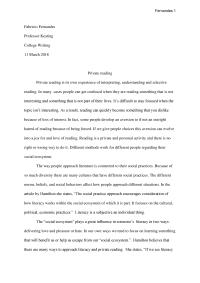 Private Reading