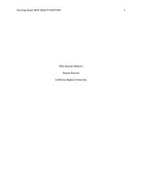 Why Beauty Matters