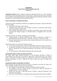 AUDITINGANALYTICAL